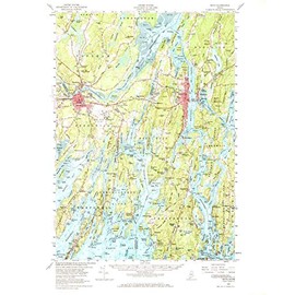 YellowMaps Bath ME topo map, 1:62500 Scale, 15 X 15 Minute, Historical, 1957, Updated 1968, 20.9 x 17 in - Polypropylene