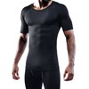 NELEUS Men's 3 Pack Workout Athletic Compression T Shirts,5011,Black,Grey,Red,Black,L,EUR XL