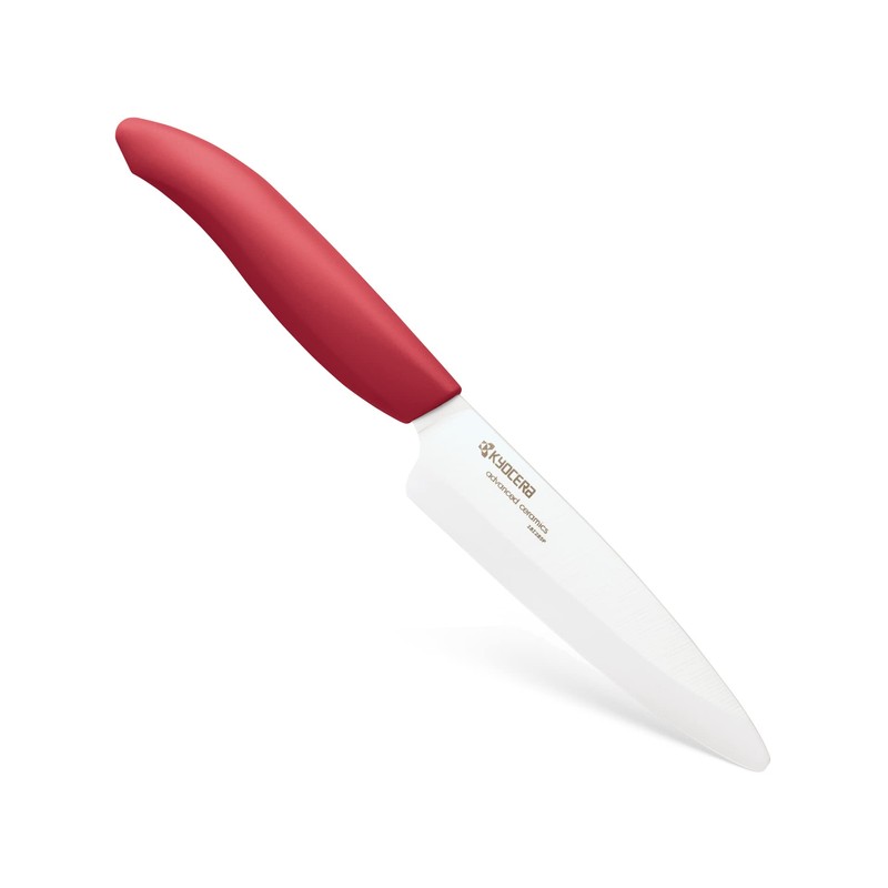Kyocera Advanced Ceramic Revolution Series 4.5-inch Utility Knife, Red Handle,