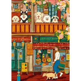 TangMosaic Puzzles for Adults 500 Pieces, Jigsaw Puzzle for Adults, Fun Challenging Family Puzzle, City Street Stroll Puzzles Game, Interlock Perfectly No Dust, Gifts for Parents Father's Day