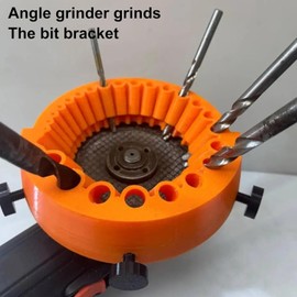 Drill Bit Sharpener, Electric Drill Bit Polishing Attachment, Fits 4.9 inch (125 mm) Angle Grinders, For Grinders 0.08 - 0.5 inch (2 - 13 mm) Drill Bits