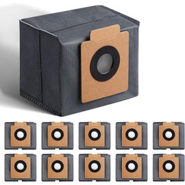 MYAYD 10pcs Dust Bag Kit Compatible With Eufy X10 Pro Omni & X8 Pro Robot Vacuum, Large Capacaity Disposable Replacement Bag, 4-Layer Filtration Replacement Bags