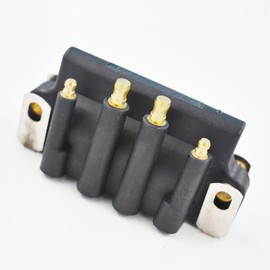 MARKGOO 583740 Bobina de encendido de doble enchufe para Evinrude Johnson OMC fueraborda 2.5 3 4 5 6 8 9.9 10 15 28 30 40 45 48 50 55 75 90 100 105 115 135 15 15 0 1755 200 225 HP 583040 583298