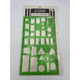 C-THRU COMPUTER FLOWCHART Template T-803 NOS On Card Vintage Bloomfield CT