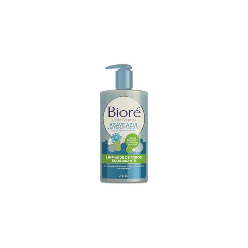 Bioré Limpiador de Poros con Bicarbonato de Sodio, 200 ml