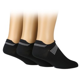 GLENMUIR 1891 Compression Sports Trainer Socks 3 Pairs Mens 6-11 (Black)