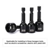 CASOMAN 9 Pieces 1/4" Magnetic Hex Nut Driver Set, 1/4"