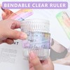 AIMALL 4-Pack Flexible PVC Soft Rulers 5.9in Transparent Foldable Design
