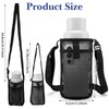 3 PCS Mesh Water Bottle Holder with Strap and Pocket,