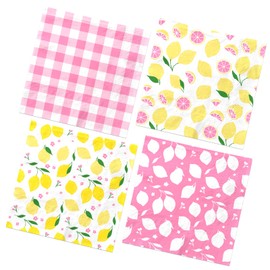 Pink Lemon Party Supplies,40Pcs Lemon Party Napkins Summer Fruit Party Decoration Pink Lemonade Theme Decoration for Lemon Baby Shower,Bridal Shower Party