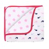 Bacati - Girls Nautical Muslin Whales Boat Pink Blue Navy