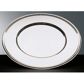APS 36323 Platzteller - hochglanzpolierter Dekoteller, Ø 33 cm Durchmesser, Platzset mit Perlrand, Unterteller aus Edelstahl, stapelbar, spülmaschinengeeignet, Silber