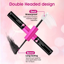 Lash Bond and Seal for 72 Hours Long Lasting Waterproof Lash Glue for Eyelash Clusters Lash Extension - 5ml+5ml