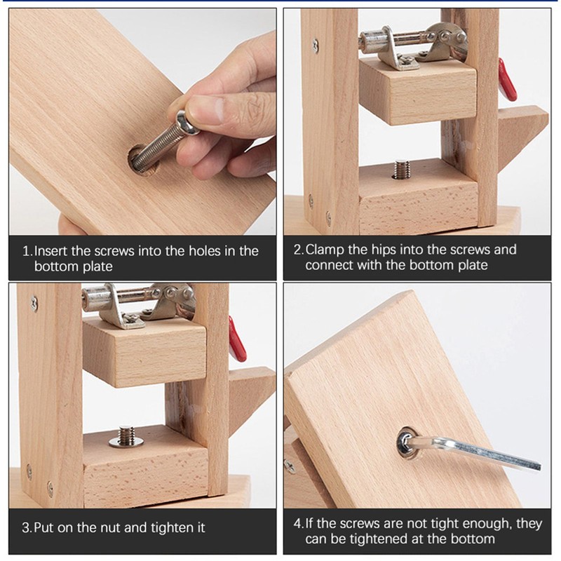 Leather Hand Stitching Fixture Wooden Leather Fix Clamp Leather Sewing