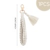 Lusofie Macrame Keyring Boho Braided Key Chain Short Lanyard Tassel