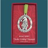 Basic Spirit Gnome Pewter Ornament with Santa Hat for Holiday
