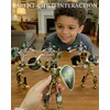 MIKILOWUHA T13 Skeleton Action Figures 6 Pack, Gold & Silver