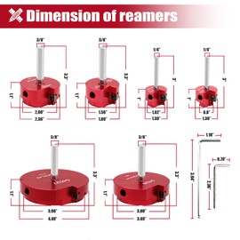 PVC Pipe Reamer, 6 Piece Plastic PVC Pipe Fitting Saver Kit Fit into Standard 1/2" Drills PVC Socket Saver Tool Contains 3/4inch, 1inch, 1-1/2inch, 2inch, 3inch, 4inch Head