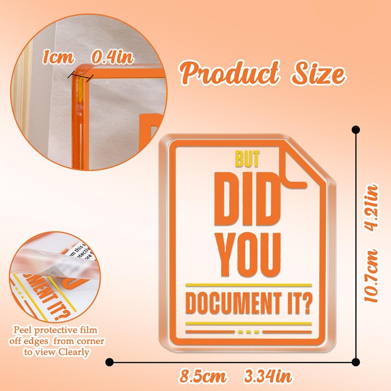 Office Decor Gift Acrylic Square Plaque But Did You Document