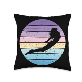 Simming Goggles For Women Swimming Suits for Girls Pool Sunset Lover Swim Coach Swimmer Girls Throw Pillow, 16x16, Multicolor