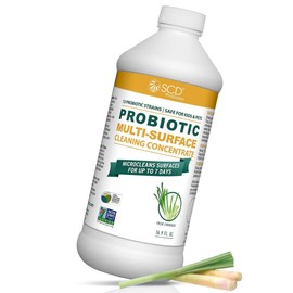 Probiotic Multi-Surface Cleaning Concentrate, Lemongrass – USDA Certified Biobased, Microcleans Surfaces for Up to 7 Days, Refill Bottle Makes 2 Gal Probiotic Spray Cleaner – 17 Fl Oz.