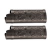 2PCS Torch Lighter Case Vintage Zinc Alloy Eye Catching Long