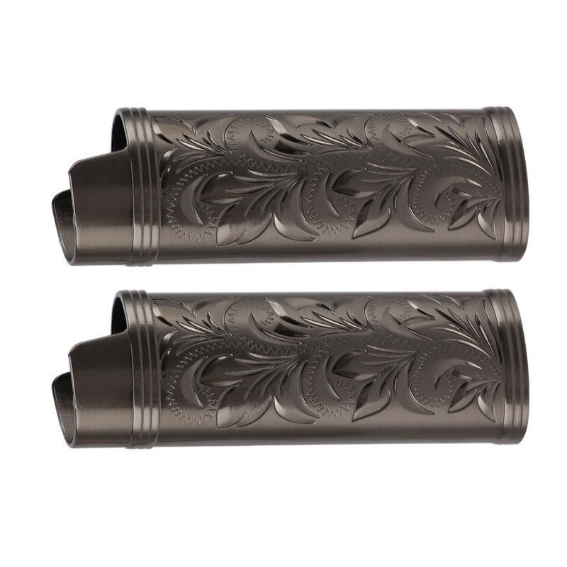 2PCS Torch Lighter Case Vintage Zinc Alloy Eye Catching Long