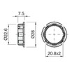 Palme Technik Screw Ring PPS d.28 x 7.5 White Thread
