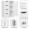 Yaheetech Wooden Floor Cabinet, Side Storage Organizer with 4 Drawers