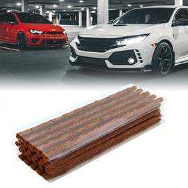 X AUTOHAUX 30pcs Brown 6mm Car Motorcycle Tire Strips Tyre Tubeless Seal String Repair Tool