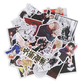 CoolChange High Quality Jujutsu Kaisen Vinyl Stickers, 50 Jujutsu Kaisen Stickers