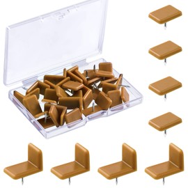 Maitys Plastic Drawer Glides and Slides Drawer Stoppers for Dresser Tack for Repairing Dressers, Square and L Shape(60 Pieces)