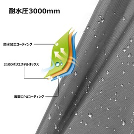 Farfly Tent Sheet, Ground Sheet, Hexagon, Waterproof, Lightweight, Thick, For One-Pole Tents, Hexagon, Compact, Easy to Carry, Storage Bag Included, Pegs, 106.6 x 124.4 inches (270 x 315 cm)