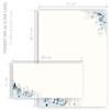 Writing Paper Set, 40 Pieces, Blue Flowers, 20 Sheets of