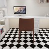 auxua Black Vinyl Marble Flooring Roll – Small Size (15.7”