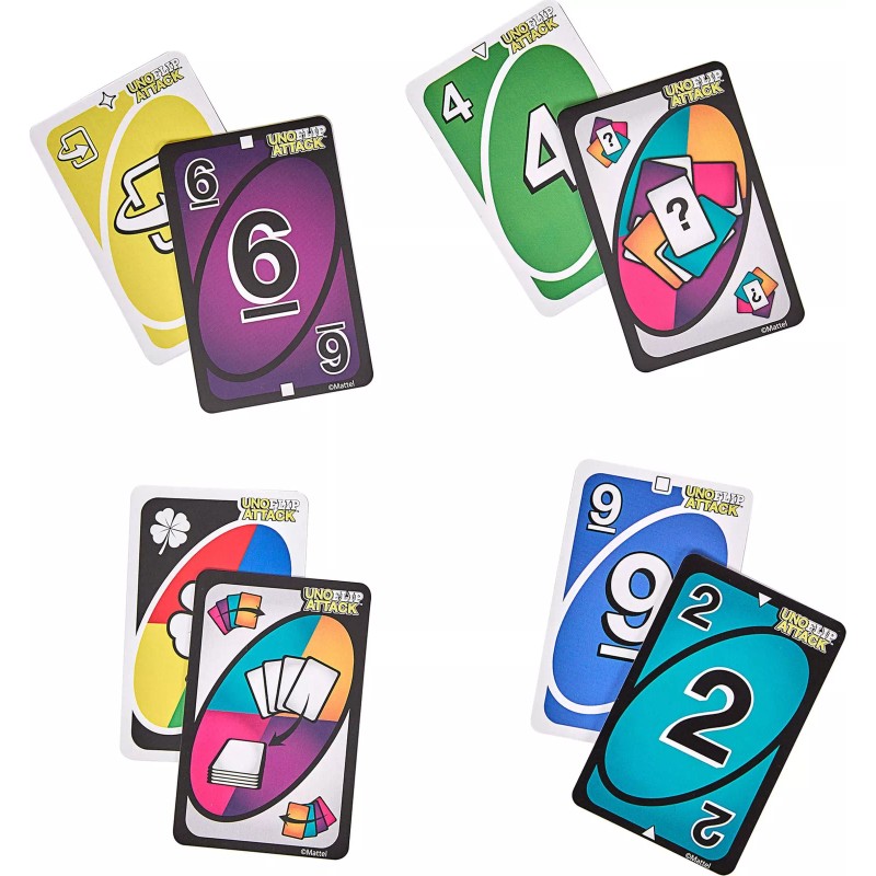 Mattel Games UNO Flip Attack Card Game for Kids, Adults