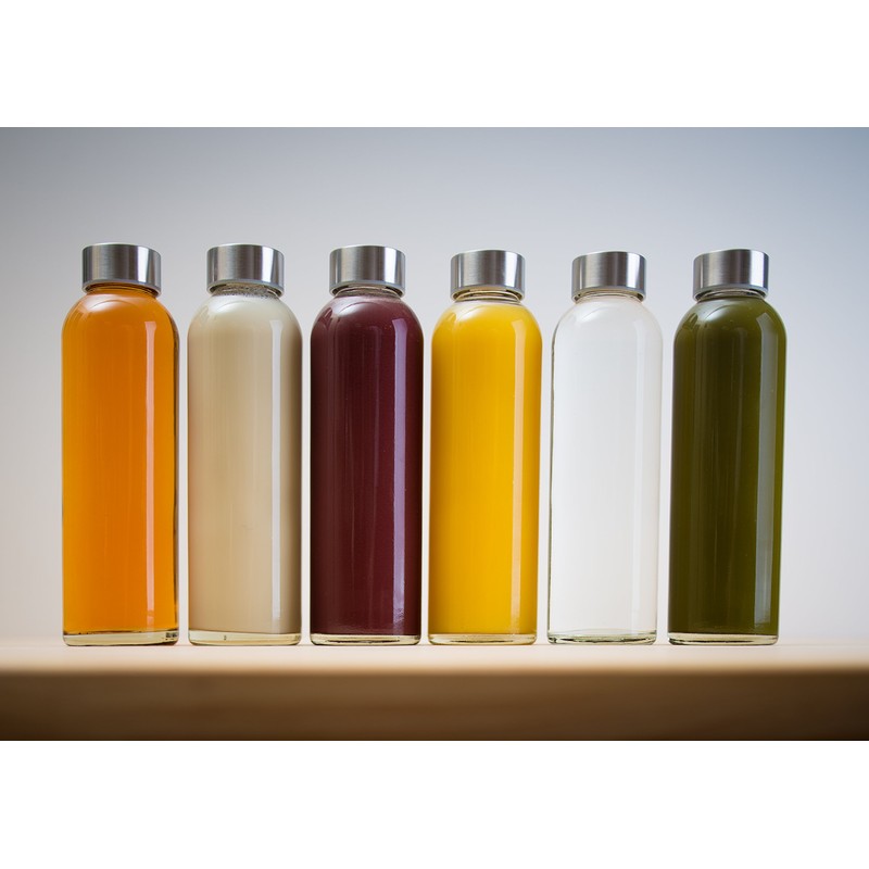 Epica Glass Water Bottles, 17.5 oz Set of 6 |