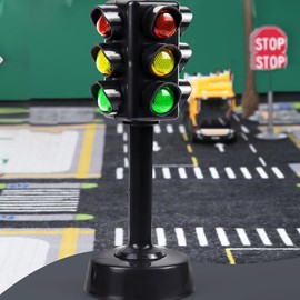 Toddmomy 12pcs Sound Child Traffic and Play, Light Sand Learning Signs: Model Signs Signals Party Mini Toddler Toy, Educational Early Lights Red Favors Lamp Pretend Toy