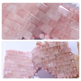 gemshan Jade Eye Mask 100% Natural Real Gemstone Jade Stone Reusable Eye Mask (Pink-M)