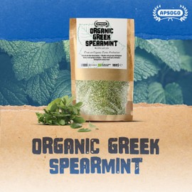 Apsogo Spearmint - Dried Organic Spearmint from Greece - Premium Quality & Refreshing Aroma, Perfect as a Spice or Herbal Tea (100g)
