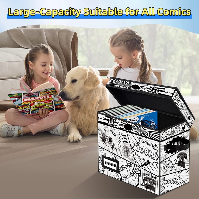 YNSZAS Collection Comic Book Storage Boxes, Protector Organizer 15.8" X