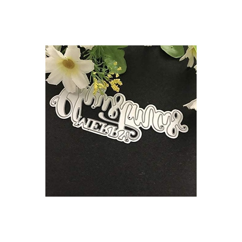 Merry Christmas Cutting Dies for Card Making，Winter Word Cutting Dies