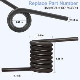 Mzcvriru 1 Pair Heavy Duty Trailer Ramp Springs， Trailer ramp Coil Springs 2000 Lbs Torque Right and Left Side for Trucks Trailer Gates Replace# RS16933RH RS16933LH (All in The Same Direction)