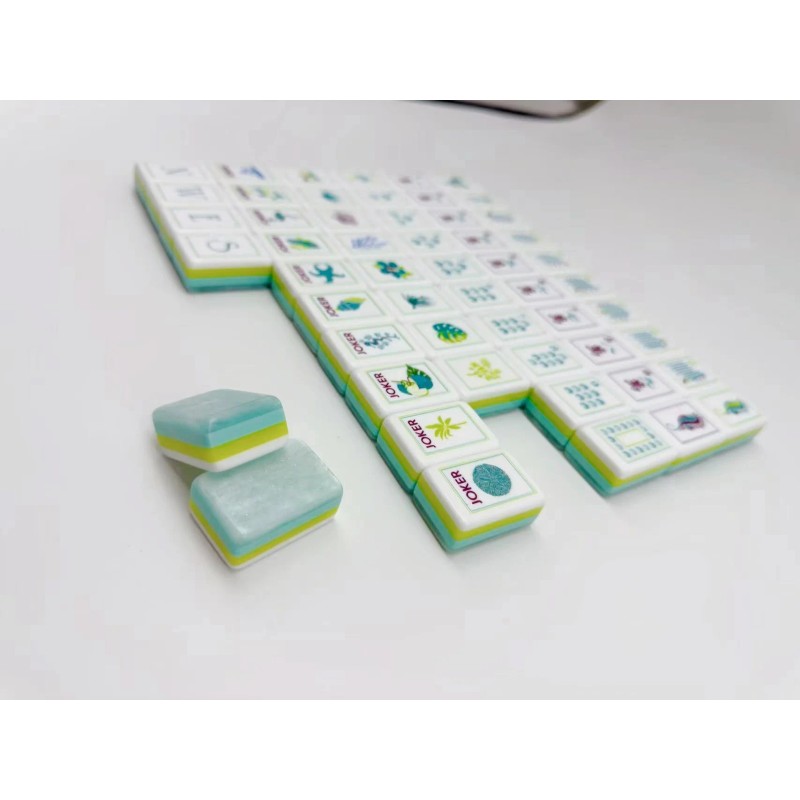 ,Acrylic Luxury Mahjong,American Mahjong Set with 160 Tiles,Aqua Pearl Mahjong