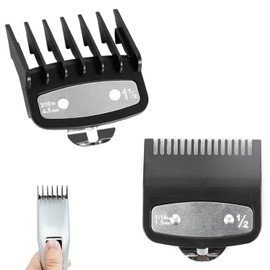 2 Pcs Clipper Guards Compatible with Wahl Clippers – Sizes 0.5 & 1.5, Professional Hair Clipper Attachment Combs for Precision Cutting, Durable & Secure Fit