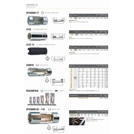 Yamashita Industrial Laboratory Koken 1/2 (12.7 mm) SQ. O2 Sensor Socket, Total Length: 3.3 inches (85 mm), 0.9 inches (22 mm), SP4300M.85-22