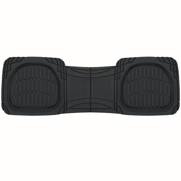 Motor Trend PRO920 Premium FlexTough Deep Dish Complementary Rubber Rear Floor Mats Liners, All Weather Protection, Designed for Trucks Cars Sedan SUV