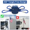FIASON Tangle Free 5 FT Thickened Flag Pole, Stainless Steel,