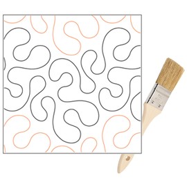 Pantographs for Longarm Quilting Paper Roll - Long Arm Quilting Machine Patterns for Quilt Making - Dollop Quilting Pantographs Design - Set Includes Long Arm Machine Rails and Tracks Wiping Brush