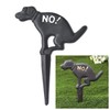 Eidoct No Dog Pooping Solid Cast Iron Yard Sign, Grass